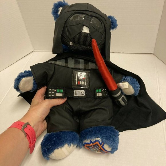 Star Wars Build-A-Bear 18"  DARTH VADER Black Bear Plush w/ Outfit, Cape, Saber - Picture 1 of 6
